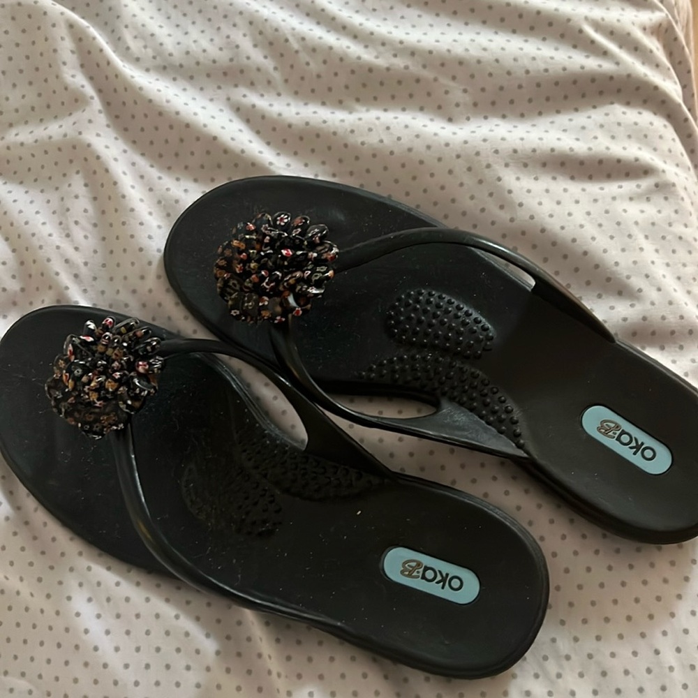 Oka B Sandal Women's - M black floret